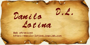 Danilo Lotina vizit kartica